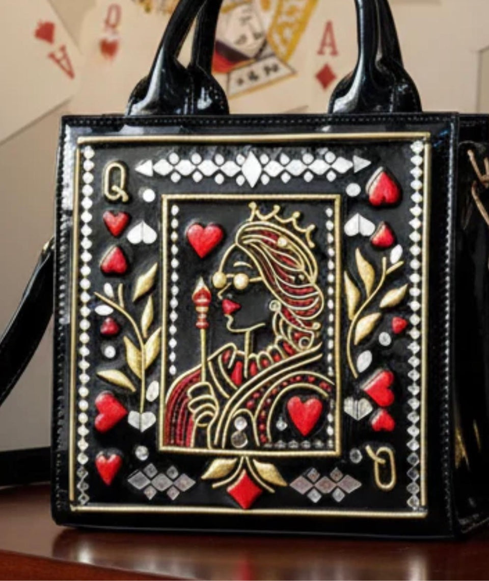Queen of Hearts Lippan Art Handbag