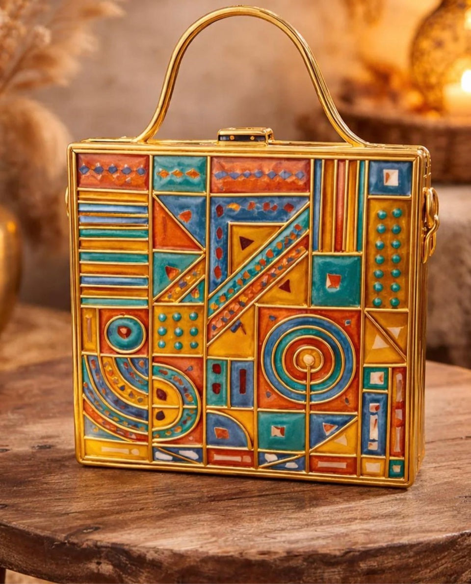 Mosaic Dreams Lippan Art Box Purse