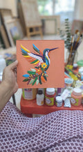 Hummingbird Lippan Art Box Purse