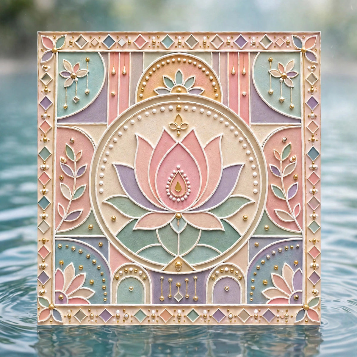 Pink Lotus Lippan Art Box Purse