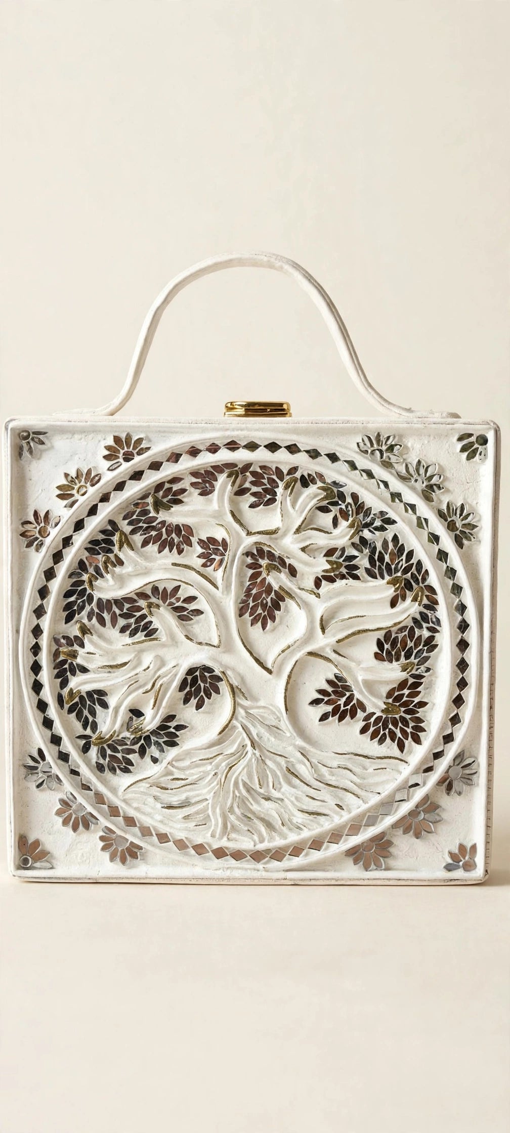 Tree of Life Lippan Art Box Purse