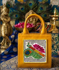Krishna Flute Lippan Art Box Purse