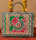 Red Lotus Lippan Art Box Purse
